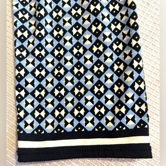 Studio M Black Blue and White Patterned Dress Women’s Size Medium - Picture 8 of 15